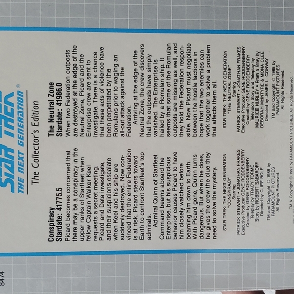 Star Trek The Next Generation VHS The collector's Edition - Picture 3 of 4